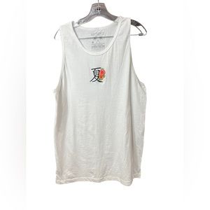 Riot Society Tank Top 100% cotton white Sz L